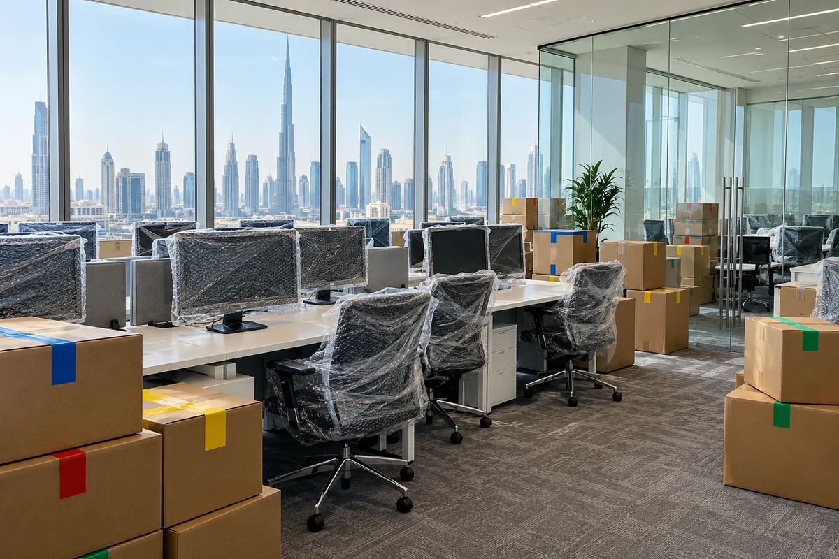Plan the move around your workplace. — representative scene